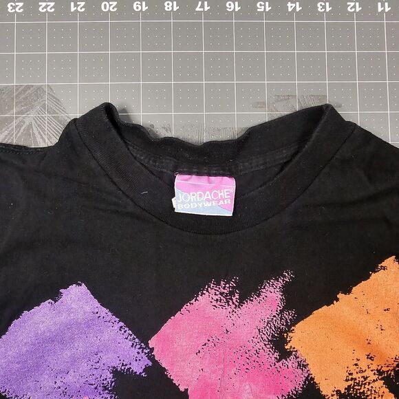 Vintage Jordache Tshirt Large Graphic Print Singlestitch 80s Minimalist Retro - Picture 3 of 10